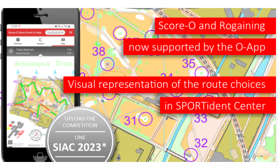SPORTident’s O-App now supports Score-O and Rogaining